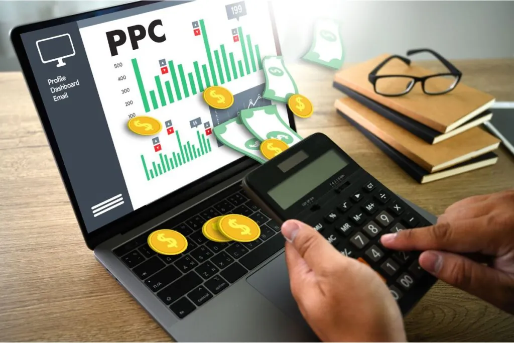 pay per click concept businessman budgeting ppc